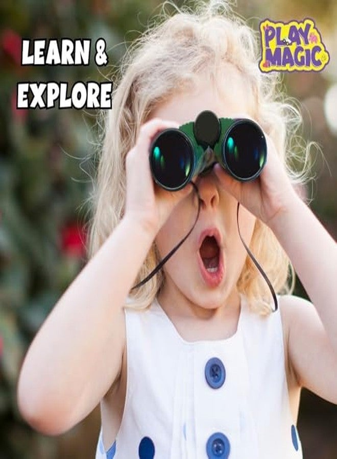 PlayMagic Binocular|Army Style Folding Telescop Toy|Compass & Neck String Included|Long Distance Vision|Adventure and Birdwatching Toy|Spy Toy|Birthday Gift for Kids 3 yr+|Made in India|Assorted - Image 5